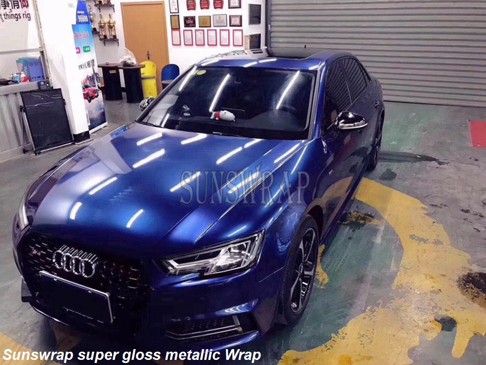 Car Vinyl Wrap Roll 1.52X18M - Gloss Metallic Galaxy Blue Car Wrap