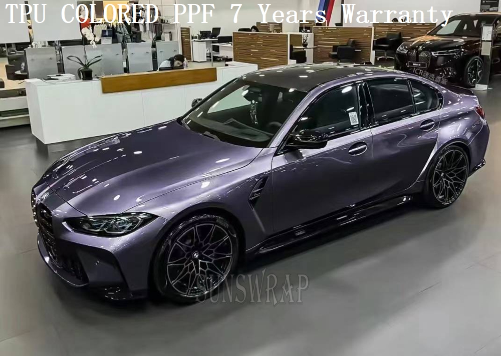 Paint Protection Film Roll 1.52X15M - TPU Color PPF Grey Violet Paint