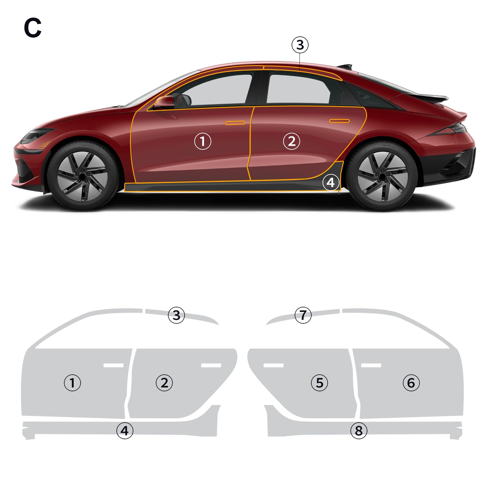 Paint Protection Film Matte - For Hyundai IONIQ 6 2023-2024 TPU