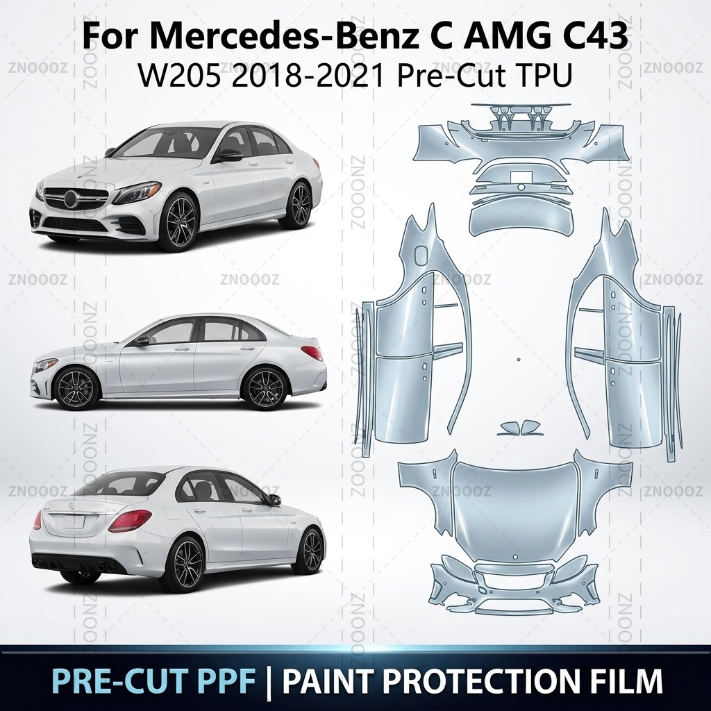 Ppf Film Clear Gloss Tpu - For Mercedes-Benz C AMG C43 (W205)
