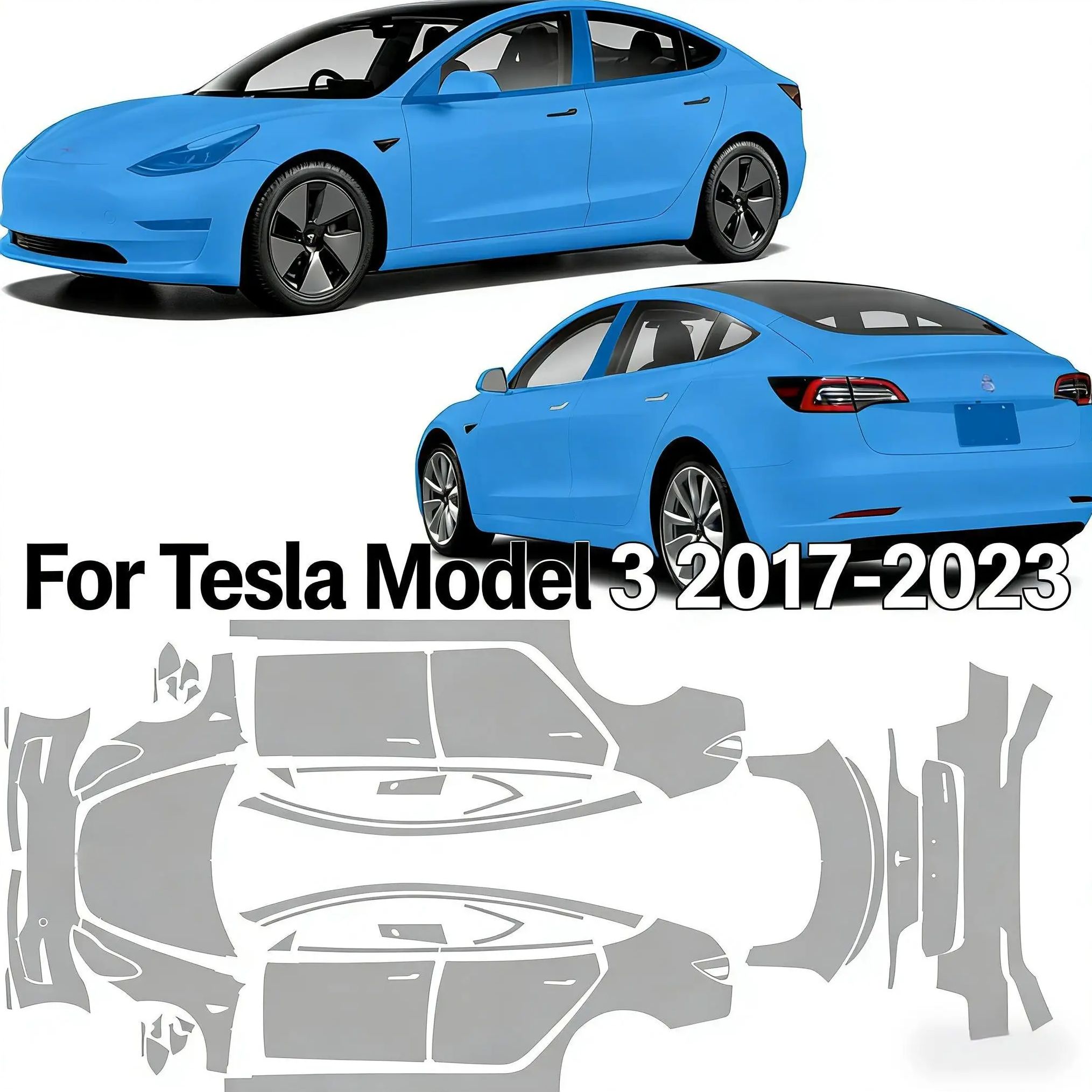Tpu Ppf Self Healing Film - For Tesla Model 3 2017-2023 Pre-cut