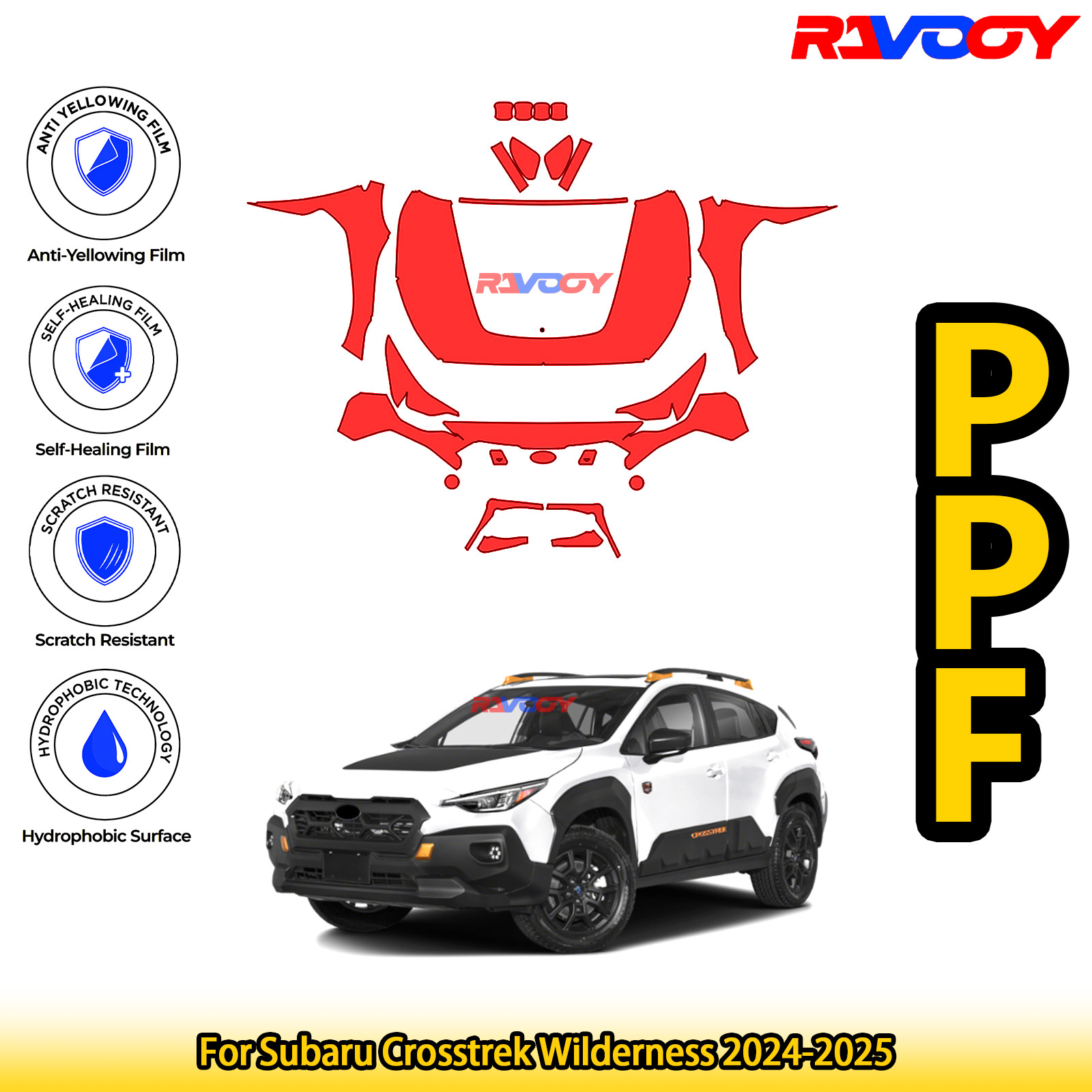 Paint Protection Film Matte - For Subaru Crosstrek Wilderness 2024-2025 Glossy