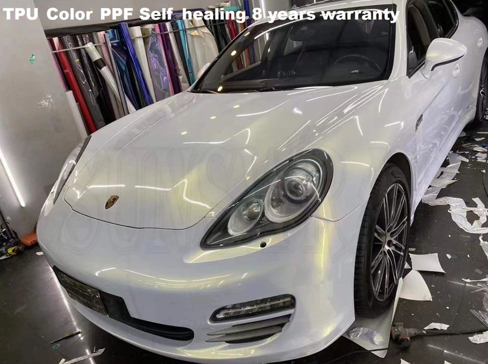 Paint Protection Film Roll 1.52X15M - White to Gold Sparkle TPU PPF
