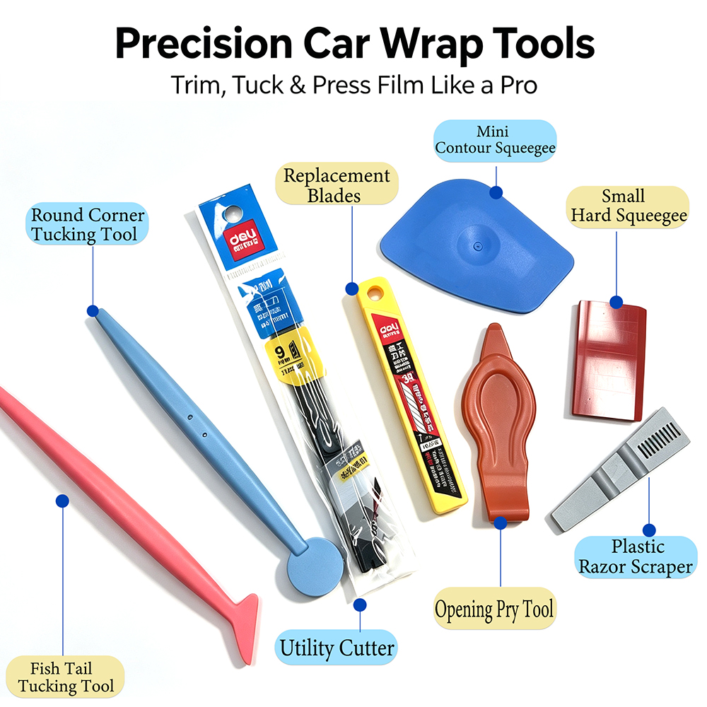 AUTOBRIGHT Multi‑Shape Auto Vi - đánh giá và giá Ppf Installer Tool Kit Squeegee
