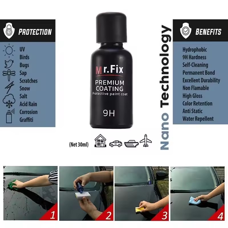 Car Ceramic Coat Set 30Ml Kit  - đánh giá và giá Car Ceramic Coating Kit 9H