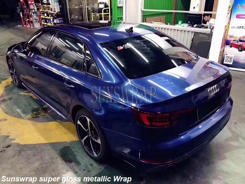 Gloss Metallic Galaxy Blue Car - đánh giá và giá Car Vinyl Wrap Roll 1.52X18M