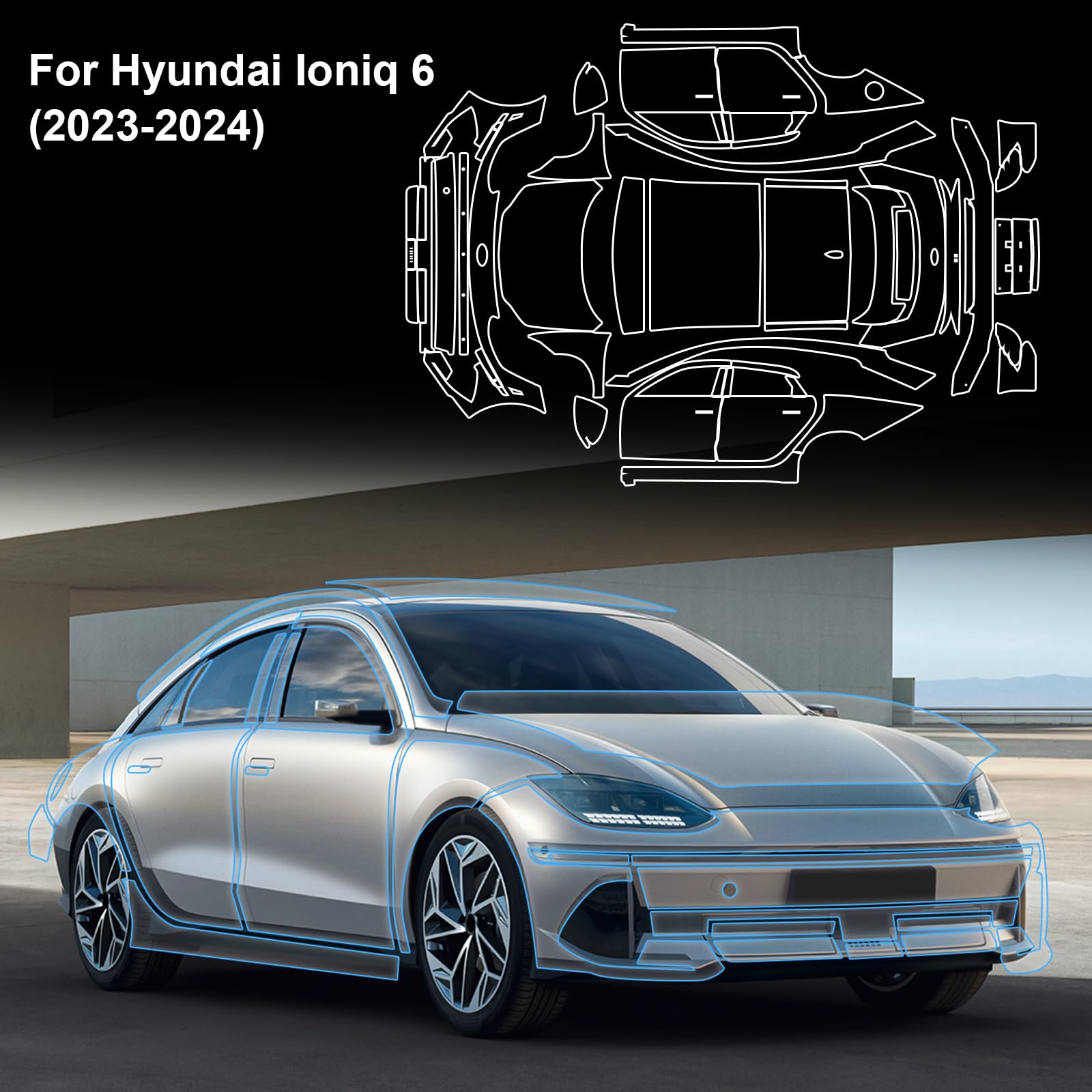 For Hyundai IONIQ 6 2023-2024  - đánh giá và giá Paint Protection Film Matte