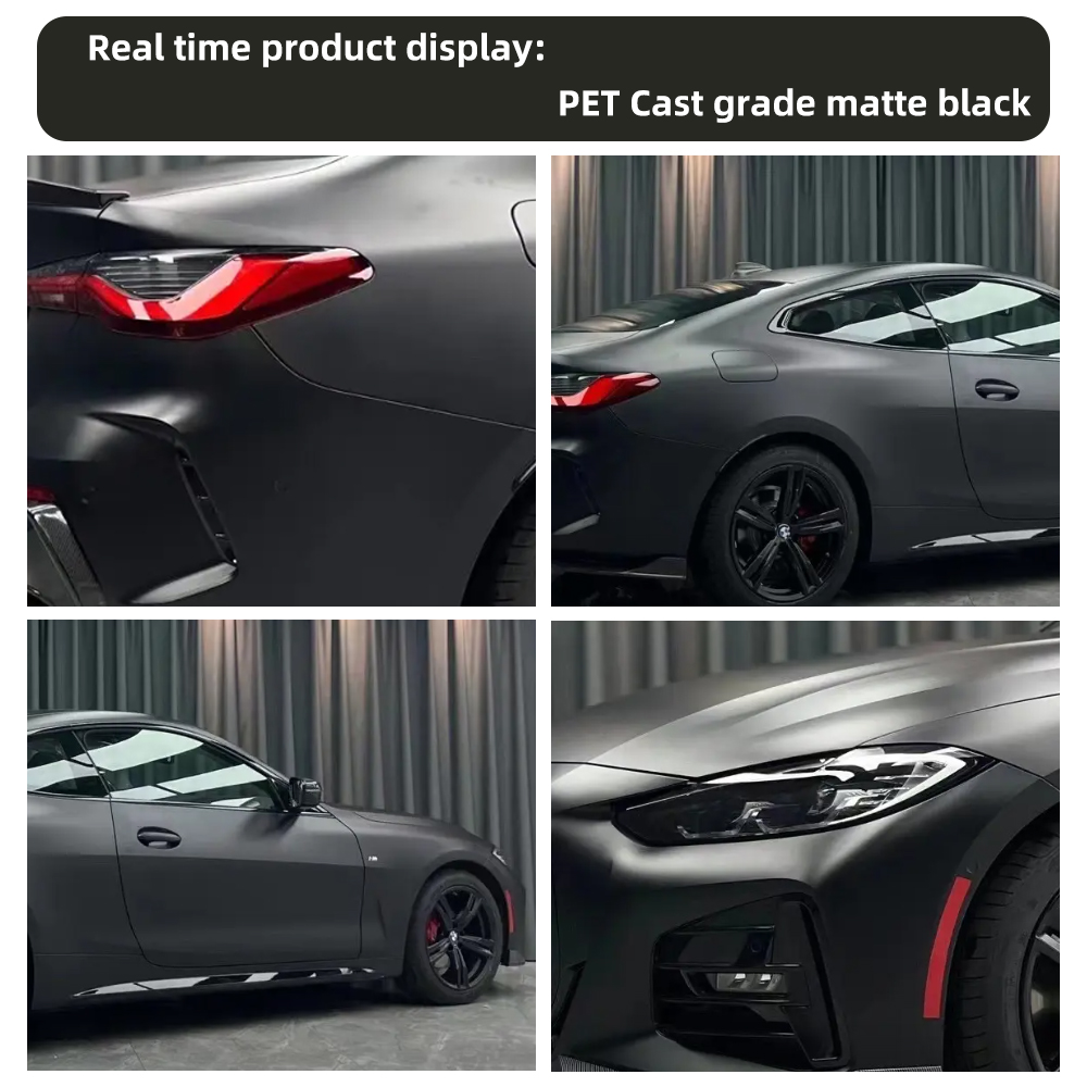 Super Matte Cast Matte Black F - đánh giá và giá Car Vinyl Wrap Roll 1.52X18M