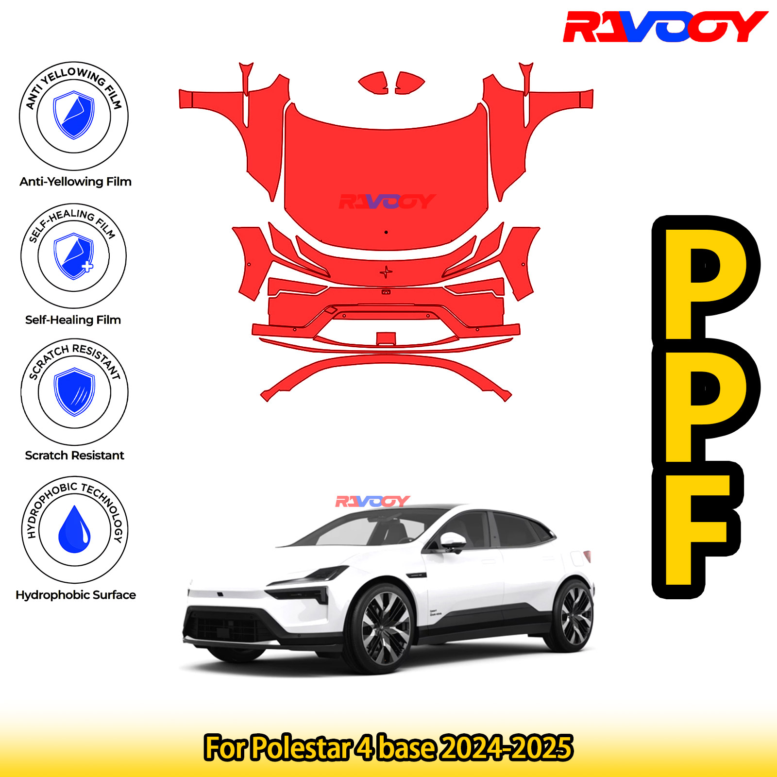 For Polestar 4 base 2024-2026  - đánh giá và giá Paint Protection Film Matte