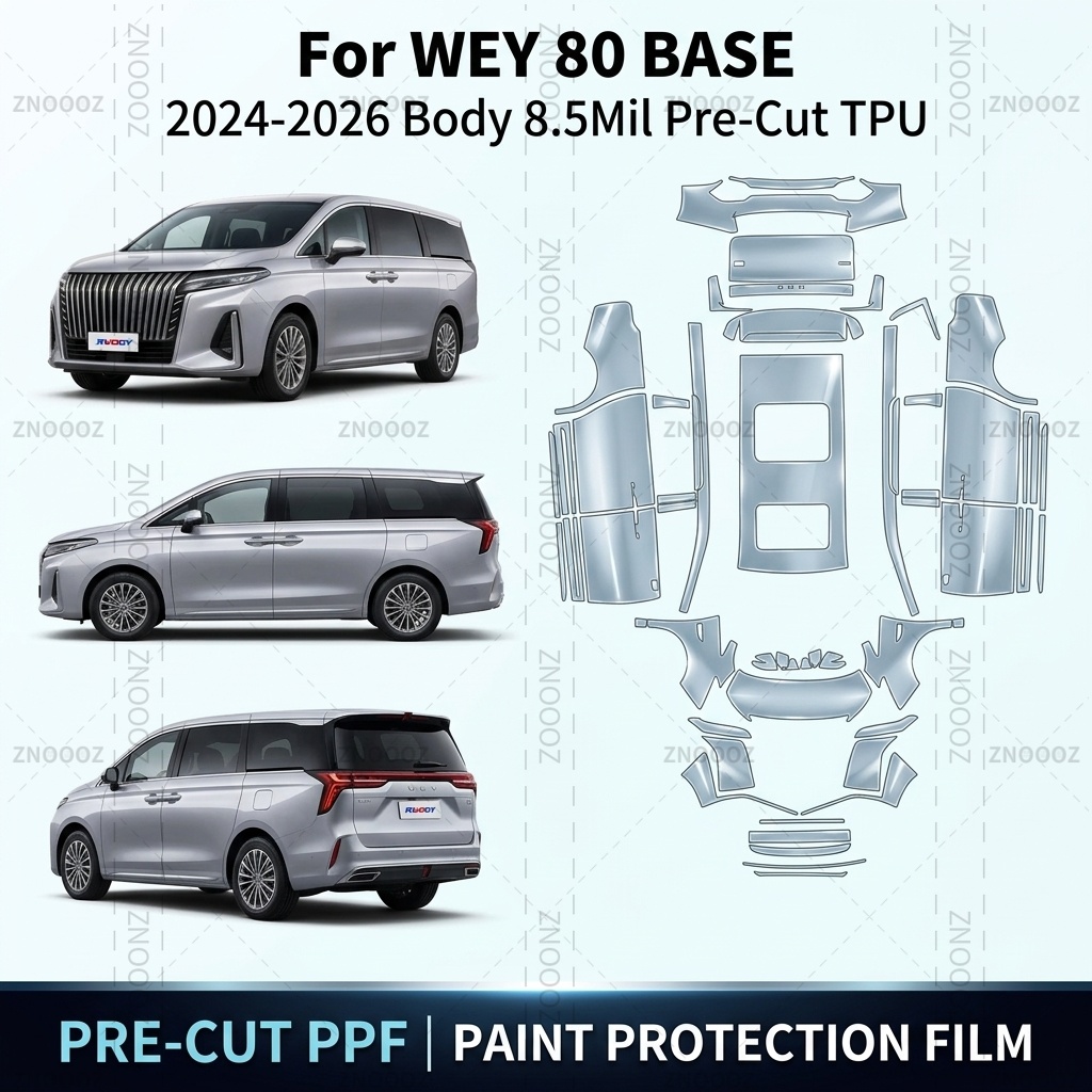 For WEY 80 BASE 2024-2026 Body - đánh giá và giá Ppf Film Clear Gloss Tpu
