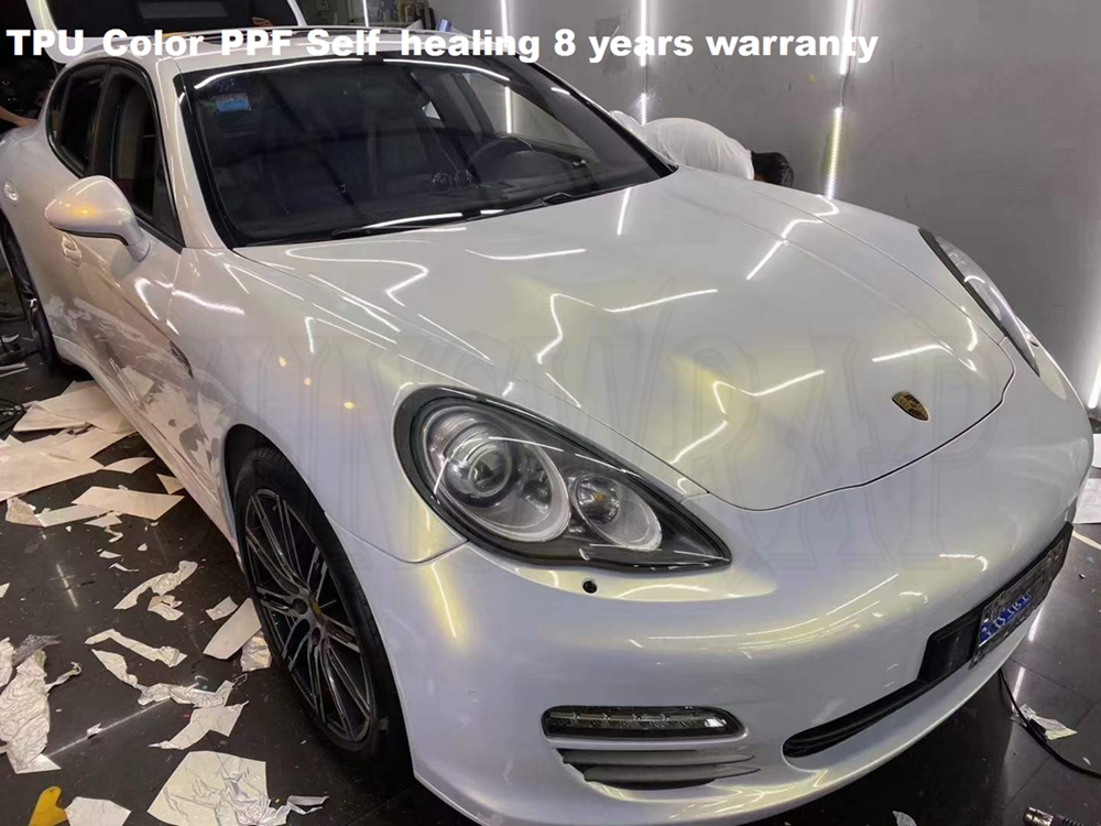 White to Gold Sparkle TPU PPF  - đánh giá và giá Paint Protection Film Roll 1.52X15M