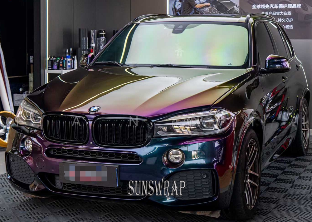 Glossy Chameleon Vinyl PET Iri - đánh giá và giá Car Vinyl Wrap Roll 1.52X18M