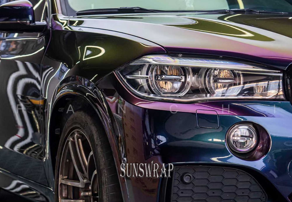 Glossy Chameleon Vinyl PET Iri - đánh giá và giá Car Vinyl Wrap Roll 1.52X18M