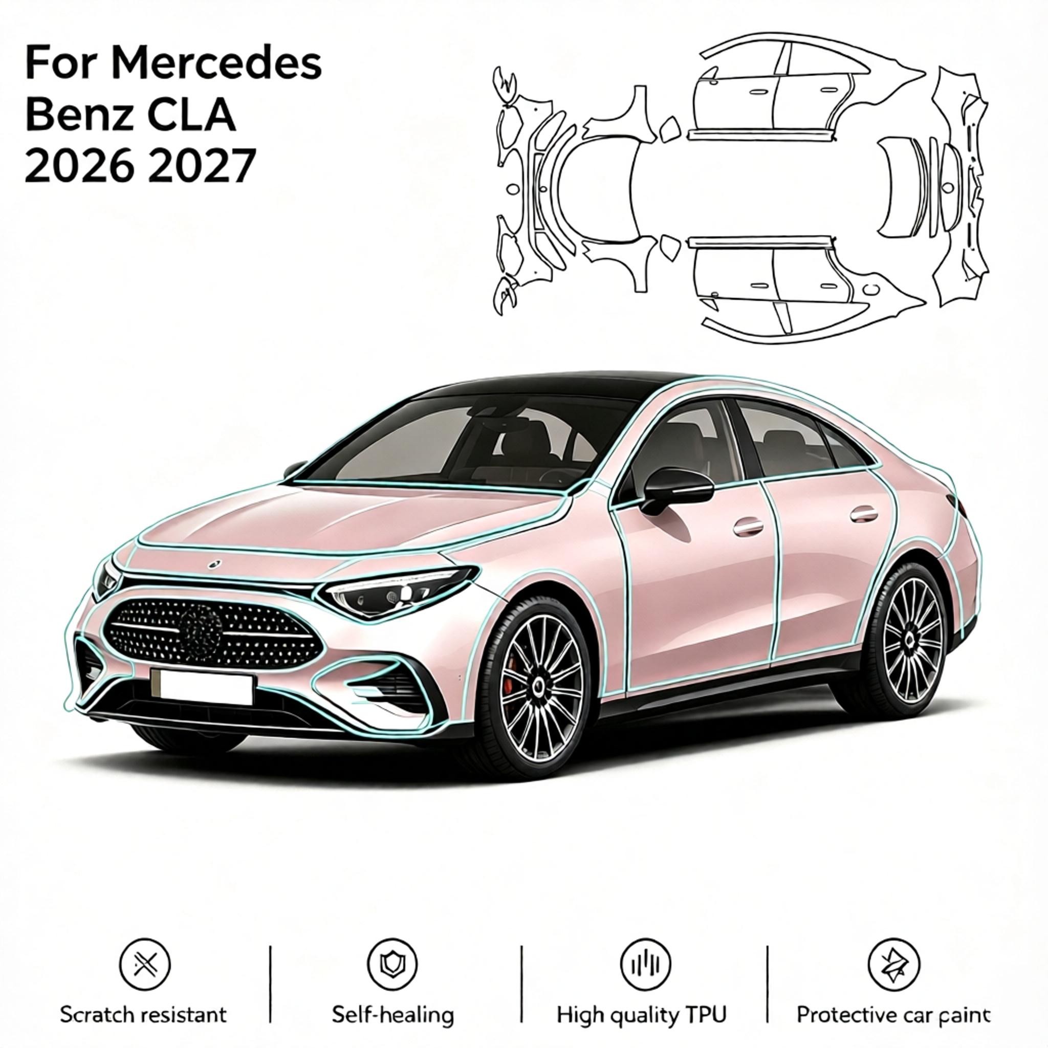 For Mercedes Benz CLA 2026 202 - đánh giá và giá Tpu Ppf Self Healing Film